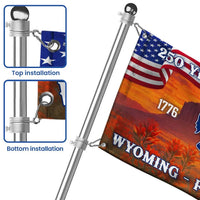 Wyoming 250th Anniversary Flag | America 250 Years of Freedom 1776-2026 | Double-Sided Polyester House Flag | Patriotic WY Home Decor Gift