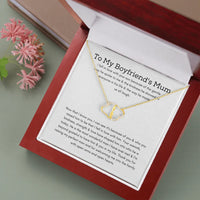 10K Solid Gold Interlocking Hearts Pendant, Everlasting Love Necklace, Boyfriend Mom Christmas Present, Bonus Mom Jewelry, Luxury Box