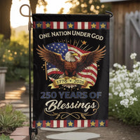 Patriotic American Eagle Garden Flag | One Nation Under God 250 Years of Blessings 1776-2026 | Double Sided Premium Weather Resistant Yard Decor | Christian Patriotic Gift