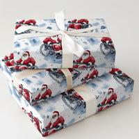 Wheelchair Sleigh Gift Wrap, Black Santa Wrapping Paper, Inclusive Christmas Wrapping Paper, Inclusive Black Santa Holiday Paper Roll