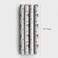 Watercolor Winter Gift Wrap, Cool Santa Sunglasses Snowmobile Wrapping Paper, Fun Christmas Wrapping Paper, Holiday Present Paper