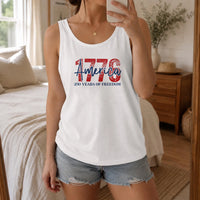 America 1776 Tank Top | 250 Years of Freedom Patriotic Design | Soft Breathable Unisex Fit | Independence Day Gift for Patriots
