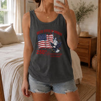USA 250th Anniversary Tank Top | Vintage Flag, Eagle & Statue of Liberty | Premium Breathable Lightweight Fabric | America 250 Years of Independence Gift