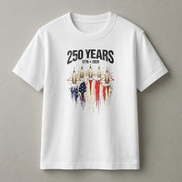 America 250 Years T-Shirt | Vintage Fighter Jet American Flag Graphic | Premium Cotton | Collector's 4th of July Gift for Patriots