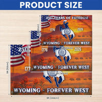 Wyoming 250th Anniversary Flag | America 250 Years of Freedom 1776-2026 | Double-Sided Polyester House Flag | Patriotic WY Home Decor Gift