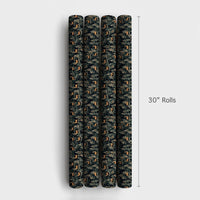 Rustic Deer Gift Wrap, Winter Woodland Wrapping Paper, Frosted Pine Wrapping Paper, Forest Stag Holiday Gift Wrap, Nature Christmas Paper