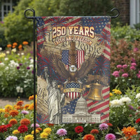 250th American Semiquincentennial Garden Flag | USA 250 Years Faith & Freedom Patriotic Design | Double Sided Premium Weatherproof Polyester | Commemorative 2026 Celebration Gift
