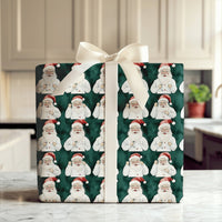 Lab Coat Scientist Christmas Gift Wrap, Doctor Santa Wrapping Paper, Medical Nurse Holiday Present Paper, Science Xmas Wrapping Paper