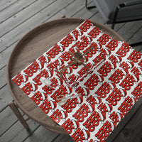 Santa Hat Typography Holiday Gift Wrap, Ho Ho Ho Christmas Wrapping Paper, Adorable Festive Xmas Wrapping Paper, Family Winter Gift Wrap Roll