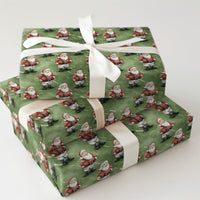 Sports Christmas Gift Wrap, Football Santa Wrapping Paper, Game Day Santa Present Paper, Football Field Holiday Wrap, Sports Fan Gift Wrap Roll