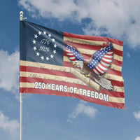 USA 250 Years of Freedom House Flag | Patriotic 1776-2026 America Semiquincentennial Eagle Design | Double-Sided Premium Weather-Resistant Polyester | Patriotic Outdoor Decor Gift