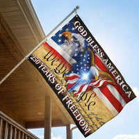 250 Years of Freedom Flag | God Bless America We The People | Double-Sided Patriotic House Flag | UV-Resistant Outdoor Decor
