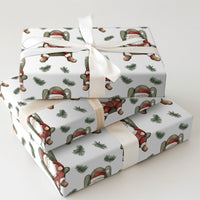 Book Lover Santa Claus Gift Wrap, Reading Santa Christmas Wrapping Paper, Comfy Watercolor Wrapping Paper Roll, Holiday Storybook Gift Wrap