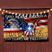250 Years of Freedom Flag | God Bless America We The People | Double-Sided Patriotic House Flag | UV-Resistant Outdoor Decor