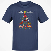 Humorous Holiday Dachshund Graphic Tee, Dachshund Christmas Tree T-Shirt, Adorable Wiener Dog Christmas Shirt, Retro Dachshund Xmas Shirt, Dog Present