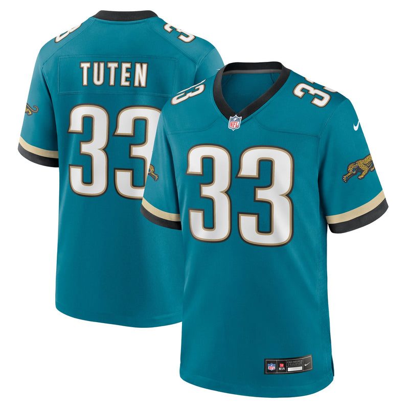 Jacksonville Jaguars Bhayshul Tuten Teal Alternate 2 Game Jersey