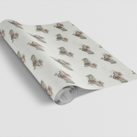 Watercolor Farmhouse Gift Wrap, Winter Barn Christmas Wrapping Paper, Rustic Country Holiday Wrapping Paper, Winter Scenery Gift Wrap Roll