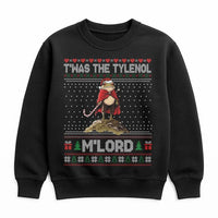 Humorous Frog Christmas Meme Crewneck, Twas the Tylenol Mlord Sweatshirt, Medieval Frog Holiday Sweatshirt, Viral Humor Xmas Sweater Present