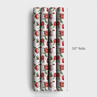 Santa Hat Cat Gift Wrap, Christmas Kitten Wrapping Paper, Adorable Watercolor Kitty Wrapping Paper, Festive Holiday Gift Wrap for Cat Lover
