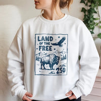 250 Years Of Freedom Sweatshirt | USA 250th Anniversary Patriotic Eagle & Bison Art | Soft Cotton Poly Blend | 4th Of July Gift for Patriots