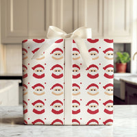 Retro Christmas Gift Wrap, Pixel Art Santa Wrapping Paper, Pixelated Santa Claus Present Paper, Holiday Gift Wrap Roll, Secret Santa Paper