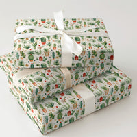 Succulent Holiday Wrapping Paper, Watercolor Cactus Christmas Wrapping Paper, Southwestern Festive Wrapping Paper, Botanical Xmas Gift Wrap