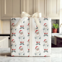Medical Worker Gift Wrap, Doctor Santa Wrapping Paper, Lab Coat Nurse Christmas Wrapping Paper, Healthcare Hero Holiday Wrapping Paper