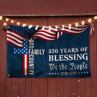 We The People American Flag | 250 Years Blessing 1776-2026 | UV-Resistant Polyester Grommet Flag | Patriotic Home Decor Gift