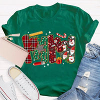 Festive Font Christmas Shirt, Colorful Christmas T-Shirt, Retro Holiday Graphic Tee, Unisex Christmas Party Shirt, Xmas Family Present