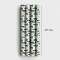 Pine Tree Holiday Gift Wrap, Volleyball Christmas Wrapping Paper, Winter Sports Volleyball Wrapping Paper Roll, Coach Present Paper Wrap