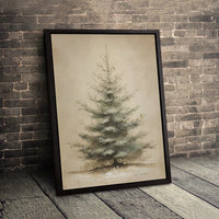 Snowy Pine Forest Canvas Print, Watercolor Christmas Tree Canvas Wall Art, Winter Landscape Wall Decor, Holiday Season Canvas, Xmas Art Present