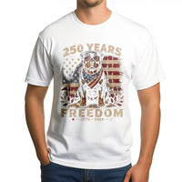 Patriotic Bulldog T-Shirt | 250 Years of Freedom 1776-2026 Vintage Americana Art | Soft Breathable Cotton Tee | Gift for Dog Lovers and Patriots