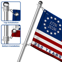 250 Years of Freedom American Flag | Betsy Ross 1776-2026 Commemorative Design | UV-Resistant Polyester | Patriotic Home & Garden Decor