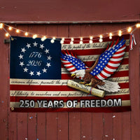 250 Years of Freedom Flag | We The People Patriotic 1776-2026 | Double-Sided Polyester Grommet Flag | Americana Anniversary Gift