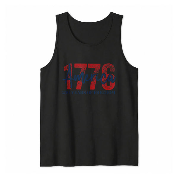 America 1776 Tank Top | 250 Years of Freedom Patriotic Design | Soft Breathable Unisex Fit | Independence Day Gift for Patriots