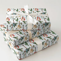 Watercolor Rock Music Gift Wrap, Electric Guitar Christmas Wrapping Paper, Holiday Musician Present Wrap, Winter Pine Guitar Gift Wrap Roll