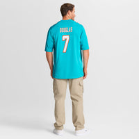 Miami Dolphins Caleb Douglas Aqua Team Game Jersey