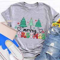 Festive Holiday Teacher Shirt, Christmas Tree Teacher T-Shirt, Retro Christmas Educator Tee, Adorable Teacher Xmas Shirt, Holiday Teacher Present