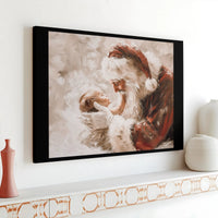 Religious Christmas Wall Art, Santa Holding Baby Jesus Canvas Print, Christian Holiday Canvas Decor, Nativity Artwork, Digital Download