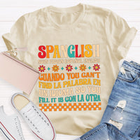 Spanglish Definition Bilingual Teacher T-Shirt