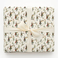 Medieval Drummers Pipers Gift Wrap, Vintage Christmas Musicians Wrapping Paper, Traditional Caroler Wrapping Paper, Holiday Gift Wrap Roll