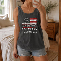 We The People US 250 Years Tank Top | Distressed American Flag 1776 2026 Graphic | Soft Lightweight Breathable Premium Fabric | Patriotic Gift for Men & Women