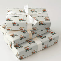 Watercolor Golfer Christmas Gift Wrap, Santa Golf Cart Wrapping Paper, Humorous Sports Holiday Wrapping Paper, Golf Lover Xmas Present Wrap