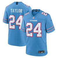 Tennessee Titans Alontae Taylor Light Blue Team Game Jersey