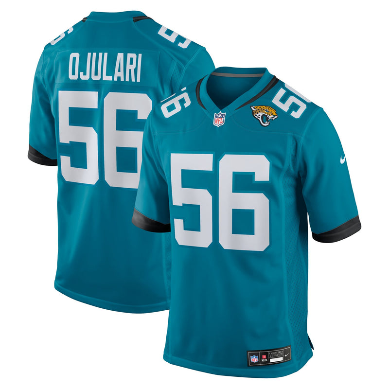 Jacksonville Jaguars BJ Ojulari Teal Team Game Jersey