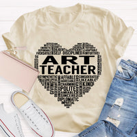 Art Teacher Defination Heart T-Shirt