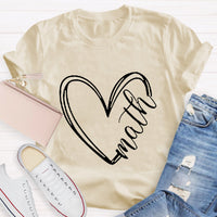 Math Heart Teacher T-Shirt