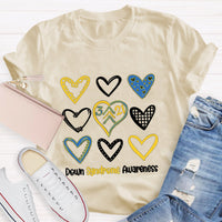 Down Syndrome Awareness Heart T-Shirt