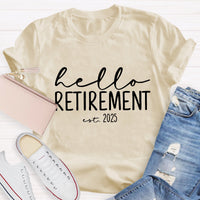 Personalized Retirement Year Hello Retirement Teacher T-Shirt