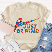 Just Be Kind Color Puzzle Teacher T-Shirt